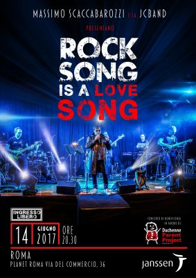 “Rock Song is a Love Song”: il concerto benefico di Massimo Scaccabarozzi e la JC Band a sostegno di Parent Project onlus