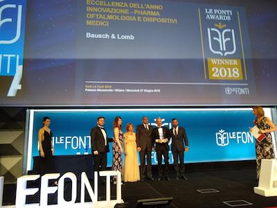 Eccellenza Pharma dell'Anno - Bausch + Lomb premiata da Le Fonti