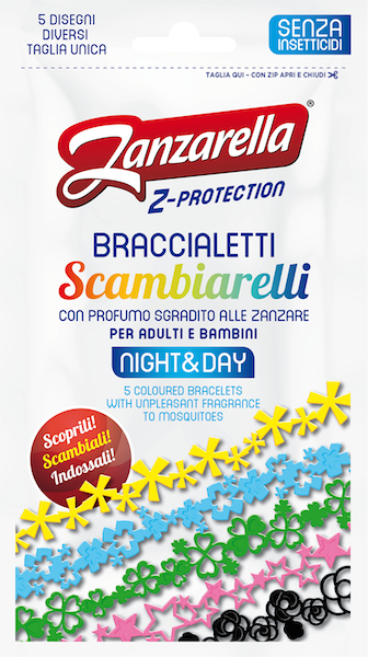 Zanzarella presenta gli "Scambiarelli", i nuovi braccialetti colorati con profumo sgradito alle zanzare