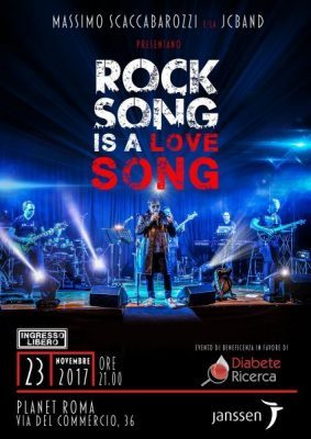 "Rock Song is a Love Song": Massimo Scaccabarozzi e la JC Band a Roma in favore di Diabete Ricerca Onlus