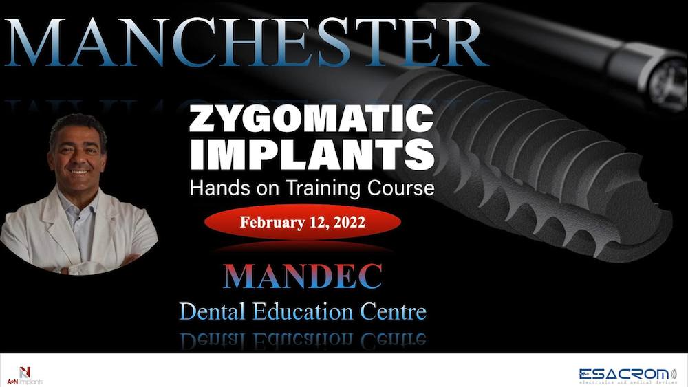 La prestigiosa Università di Manchester ha invitato il Dottor Andrea Tedesco a tenere un corso di piezo-zigoma il 12 febbraio 2022