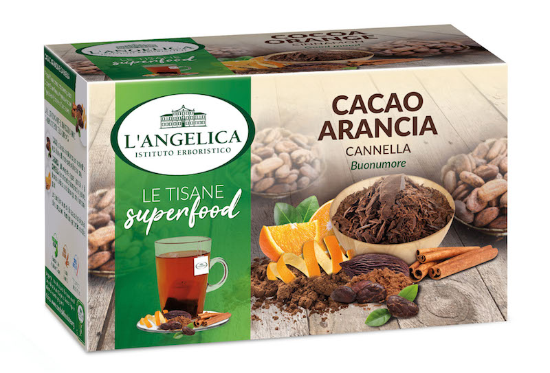 L'Angelica presenta Tisana superfood con Cacao, Arancia e Cannella