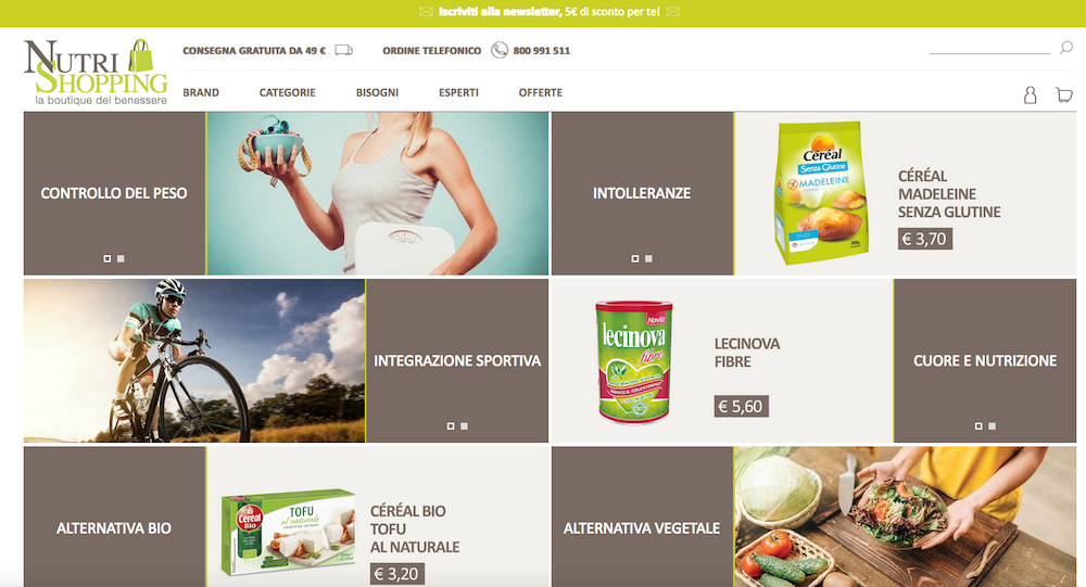 NUTRITION & SANTE' - Nasce nutrishopping.it, la boutique online del benessere per tutte le esigenze di nutrizione
