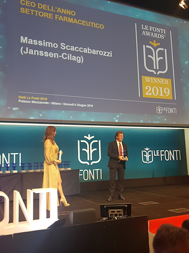 Massimo Scaccabarozzi, AD di Janssen Italia, riceve il Premio “Le Fonti” come “CEO dell’Anno”