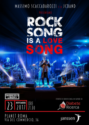 “Rock Song is a Love Song”: Massimo Scaccabarozzi e la JC Band a Roma in favore di Diabete Ricerca Onlus