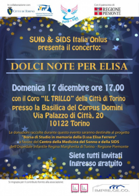 A Torino il concerto natalizio "Dolci Note per Elisa" per promuovere una borsa di studio