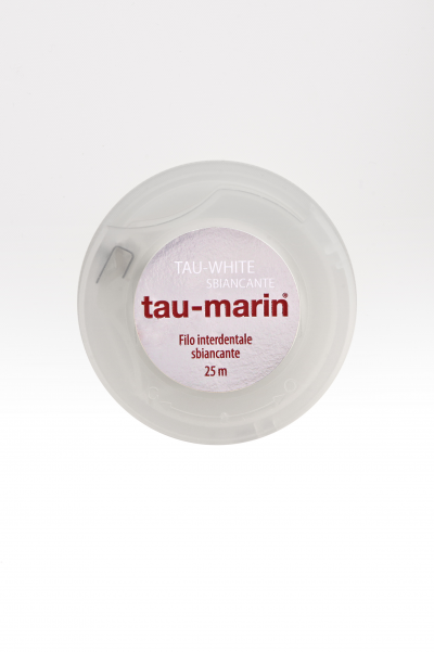 tau-white è il filo interdentale sbiancante di tau-marin