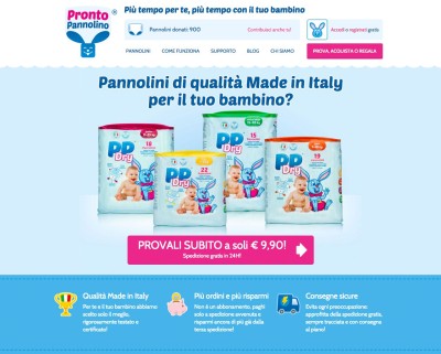 Nasce ProntoPannolino.it, ed il pannolino "Made in Italy" arriva a casa insieme al risparmio