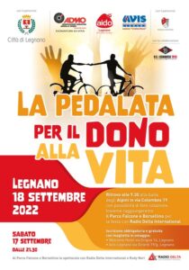 Legnano, Domenica 18 Settembre: Aido, Avis E Admo Celebrano Il Dono Con La “pedalata Per Il Dono Alla Vita”