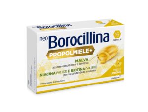 Nuova Linea Neoborocillina Propolmiele+: Le Innovative Pastiglie Dal Cuore Liquido Per Il Benessere Della Gola, Disponibili Anche In Formato Spray.