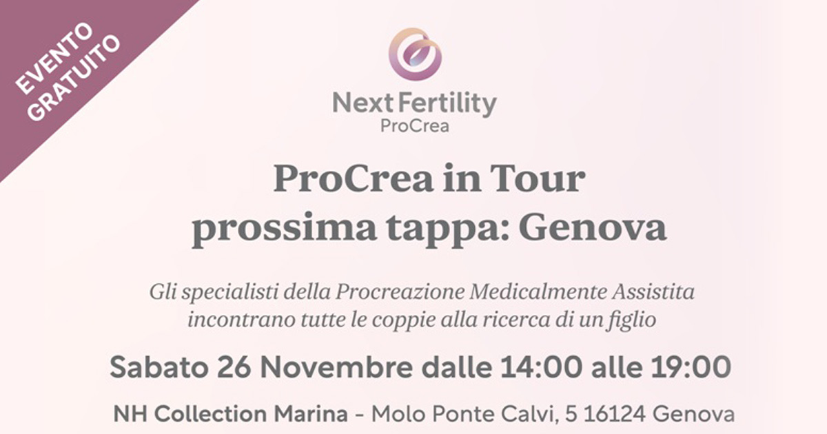 Superare L’infertilità, A Genova La Seconda Tappa Del #procreaintour