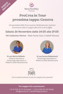 Superare L’infertilità, A Genova La Seconda Tappa Del #procreaintour