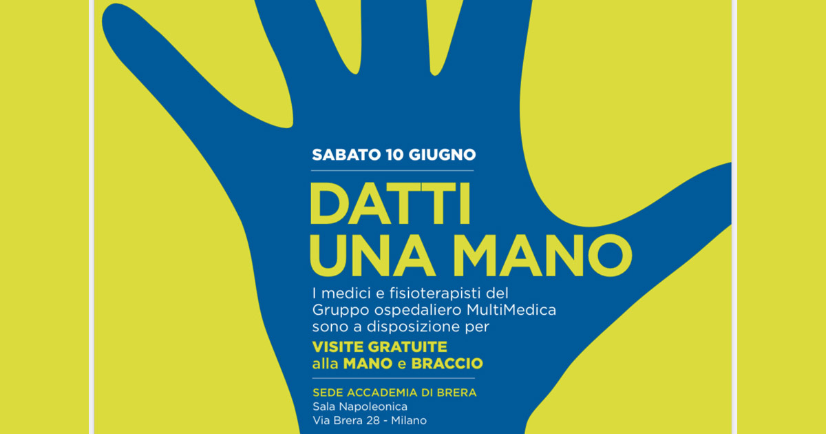 10 Giugno, Giornata Nazionale Per La Salute Della Mano : Visite Gratuite Con I Medici Multimedica All’accademia Di Brera