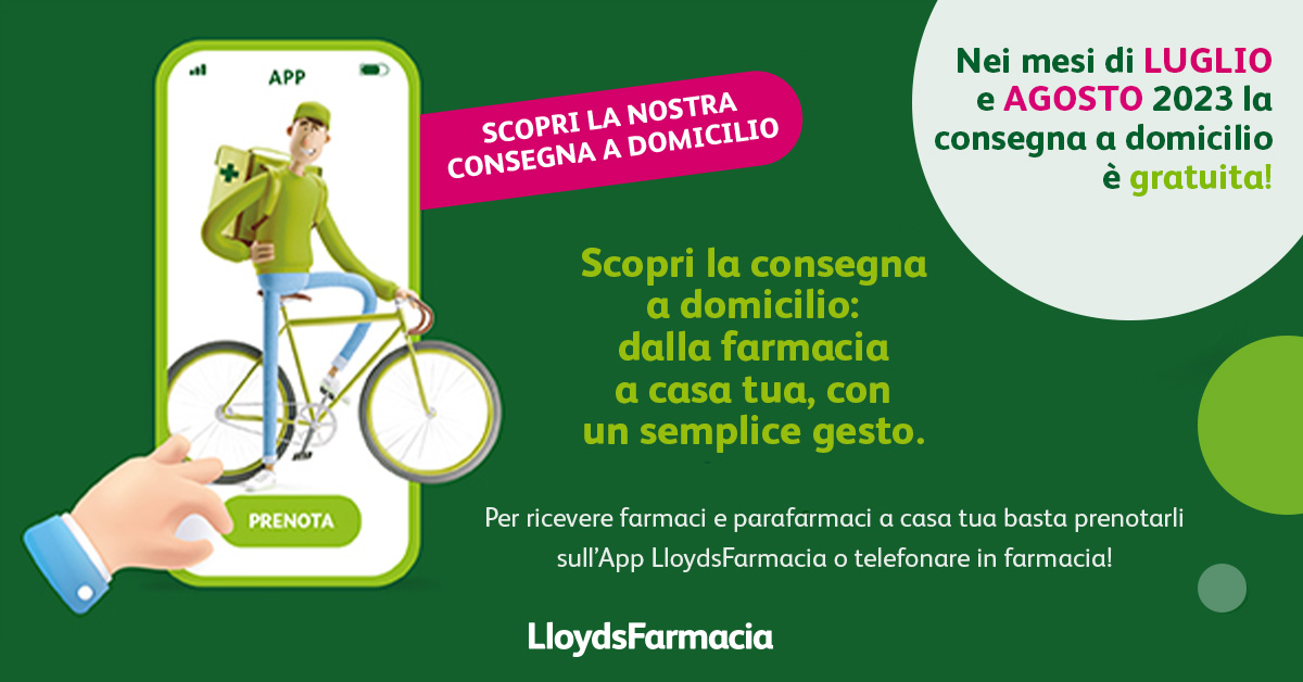 Consegna Gratuita Di Farmaci A Domicilio, Con Lloydsfarmacia, A Luglio E Agosto