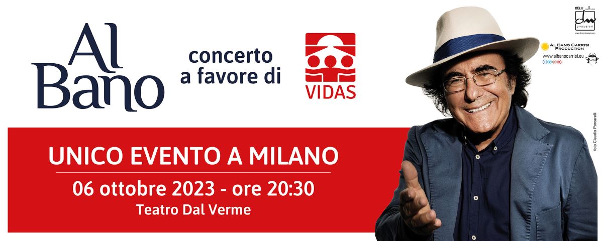 Al Bano in concerto al Teatro Dal Verme di Milano a sostegno di VIDAS