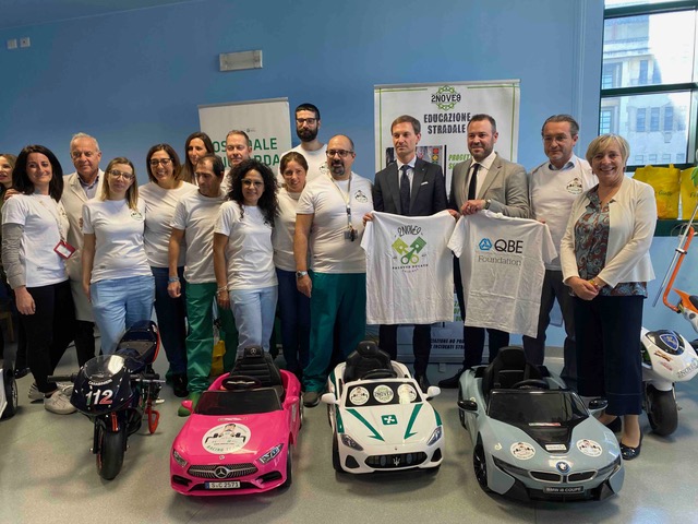QBE Foundation dona micro vetture per i piccoli pazienti dell'Ospedale Niguarda