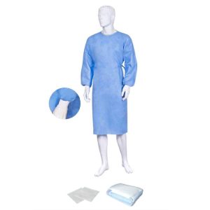 Camice Chirurgico Standard Sterile In Sms Blu + 2 Asciughini