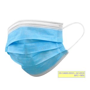 Mascherina Chirurgica Filtranti 98% A 3 Veli – Tipo Iir Con Elastici