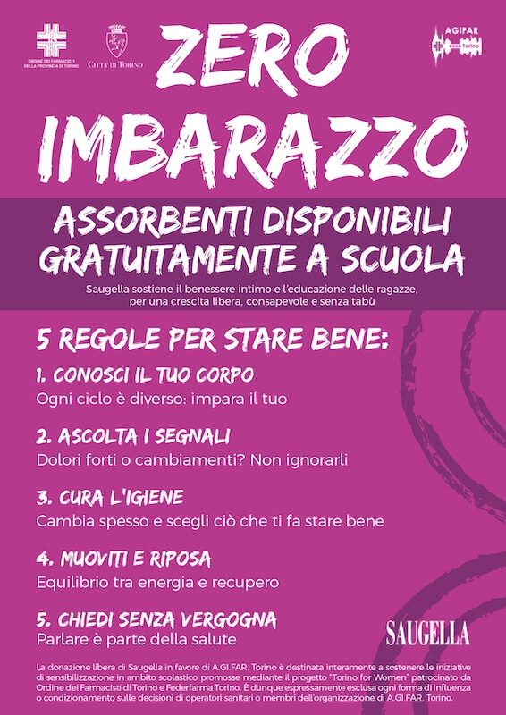Saugella promuove “Zero Imbarazzo” per il benessere intimo a scuola